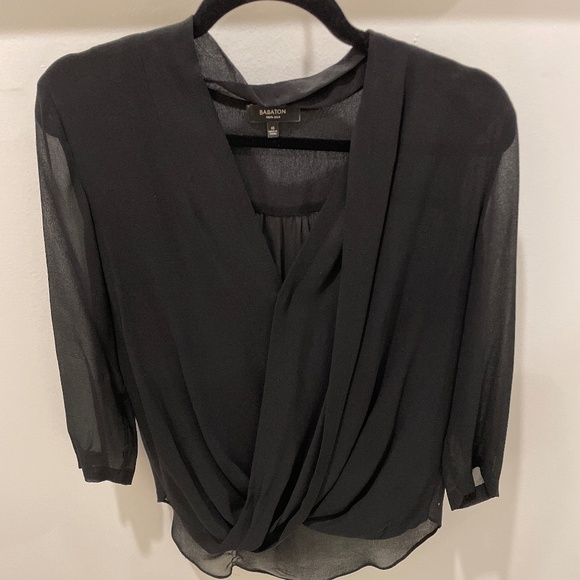 Babaton Tops - Aritzia |  Babaton | Sheer Oversized Blouse | Silk | XS